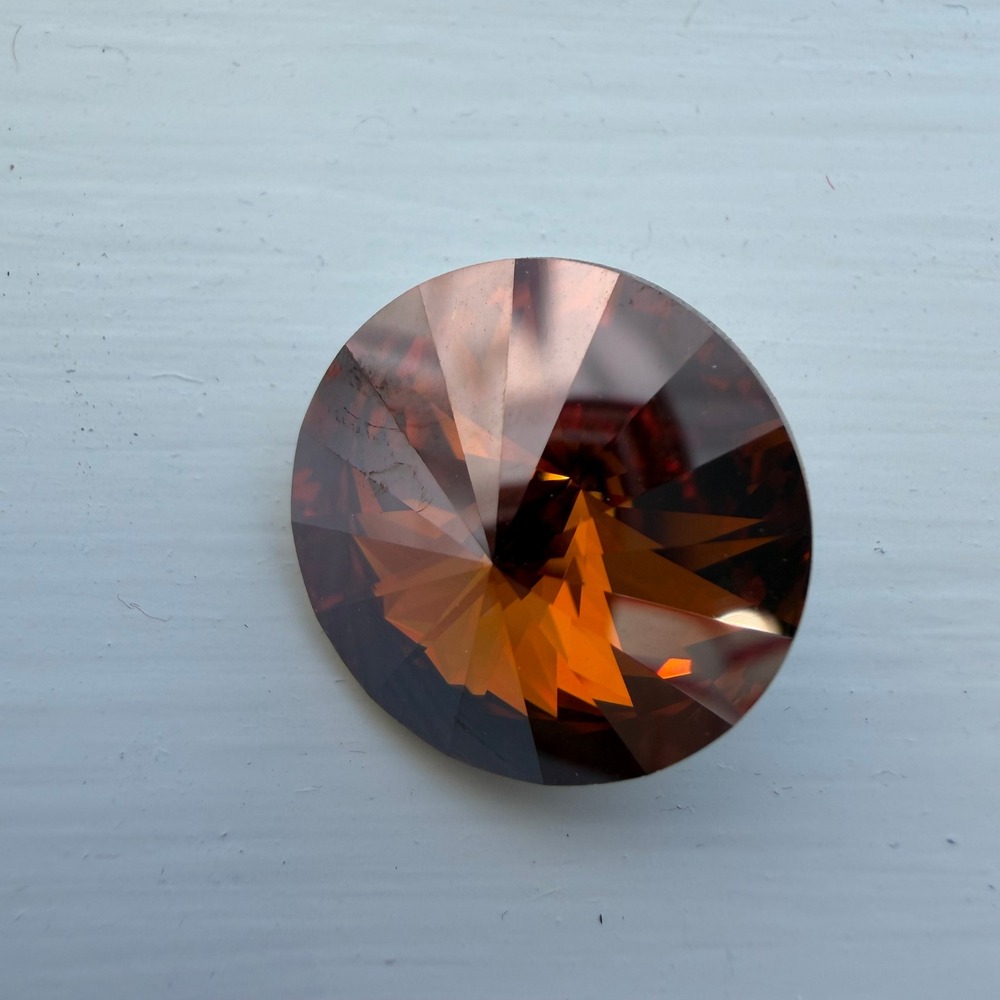 New Swarovski Rivoli Crystal Copper Brown 18mm Jewelry‎ Making Supplies